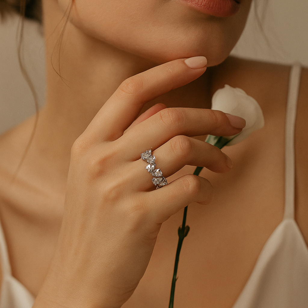Elegance in Motion – Pear-Shaped Diamond Eternity Band