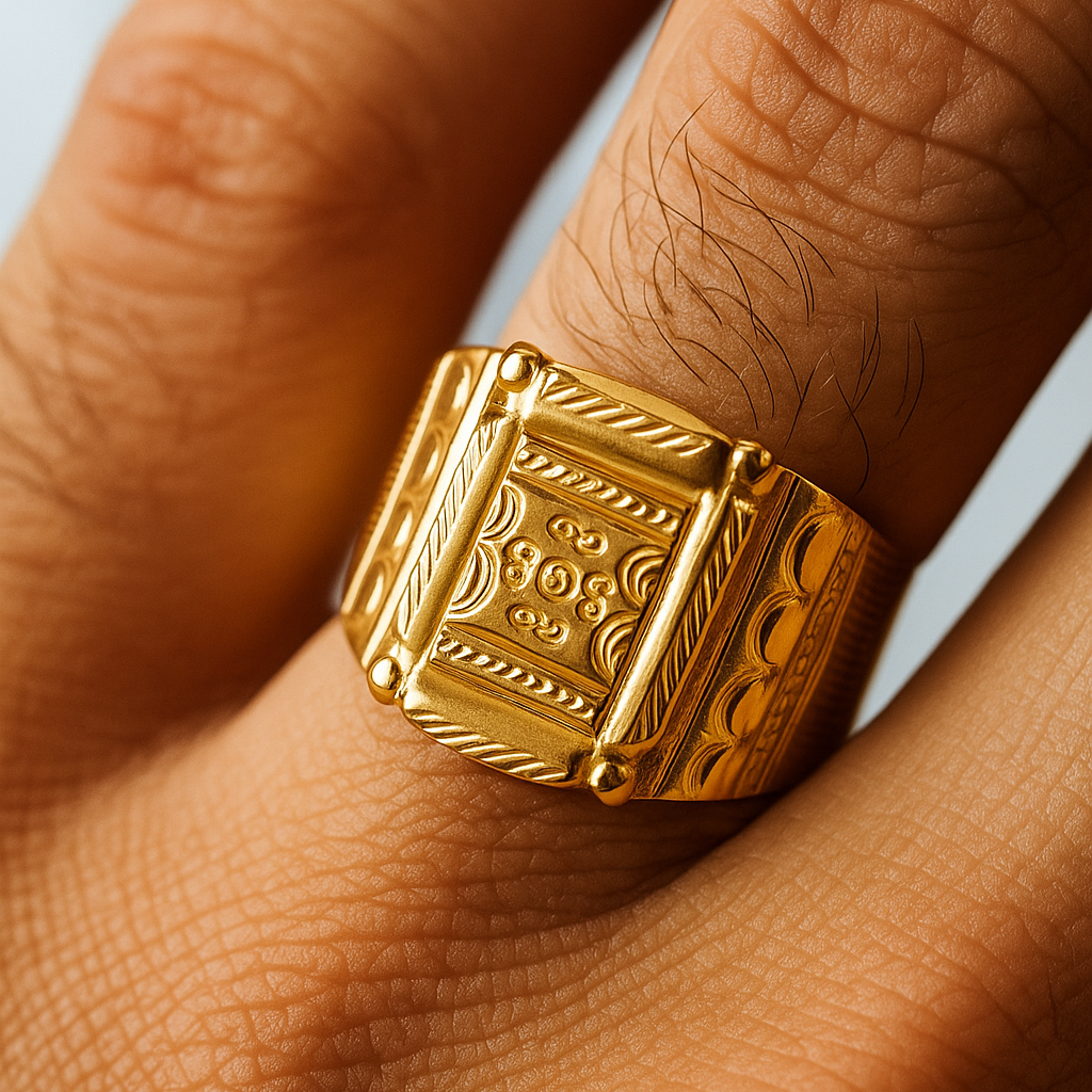 Gentlemen's Draft Minimalist Lightweight Gold Ring for Men