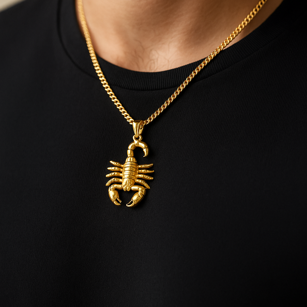 Gentlemen's Draft Fierce Scorpion Pendant in 22K Gold for Men – Without Chain