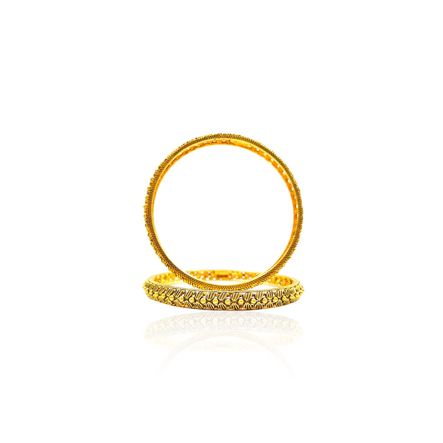 Crescent Antique Gold Bangles