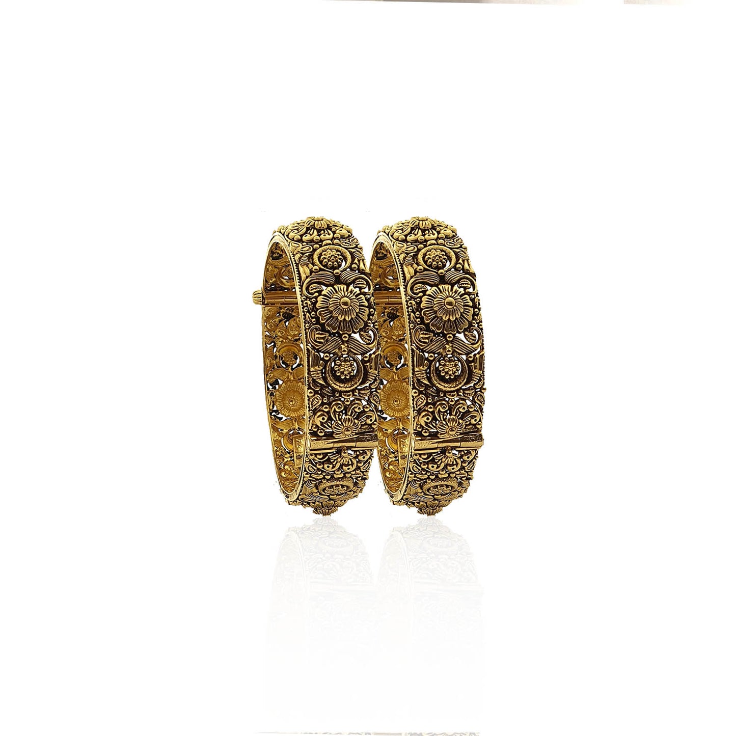 Dhruvika Gorgeous Antique Gold Bangles