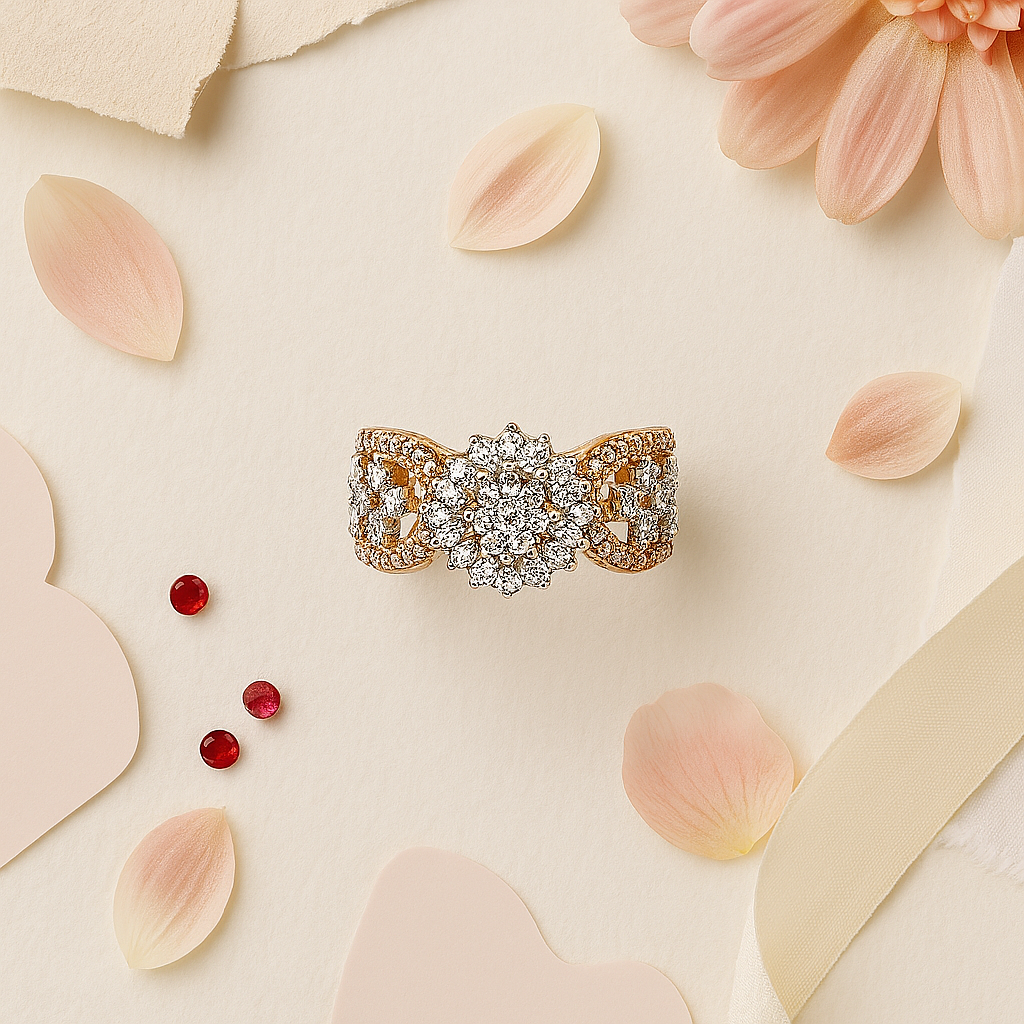 Floral Cluster Diamond Ring