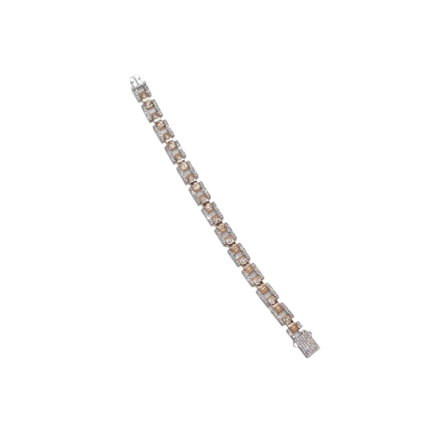 Statement Diamond Bracelet in 14K Rose Gold