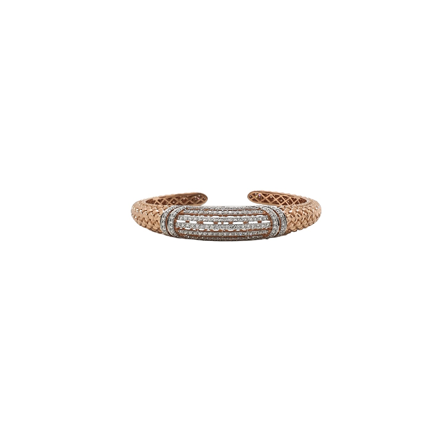 Statement Diamond Cuff Bracelet in 18K Rose Gold