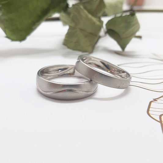 Eternal Love in Platinum - Matching Couple Wedding Bands