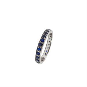 Minimalist Eternity Ring with Alternating Sapphire