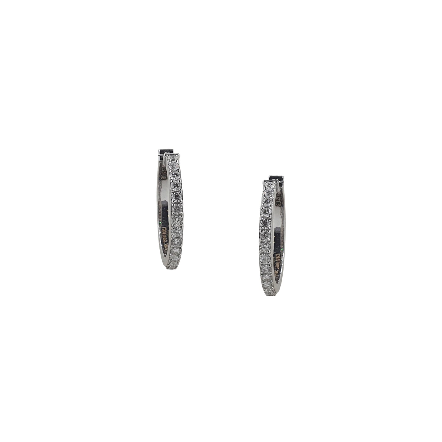 Delicate Diamond Hoop Earring