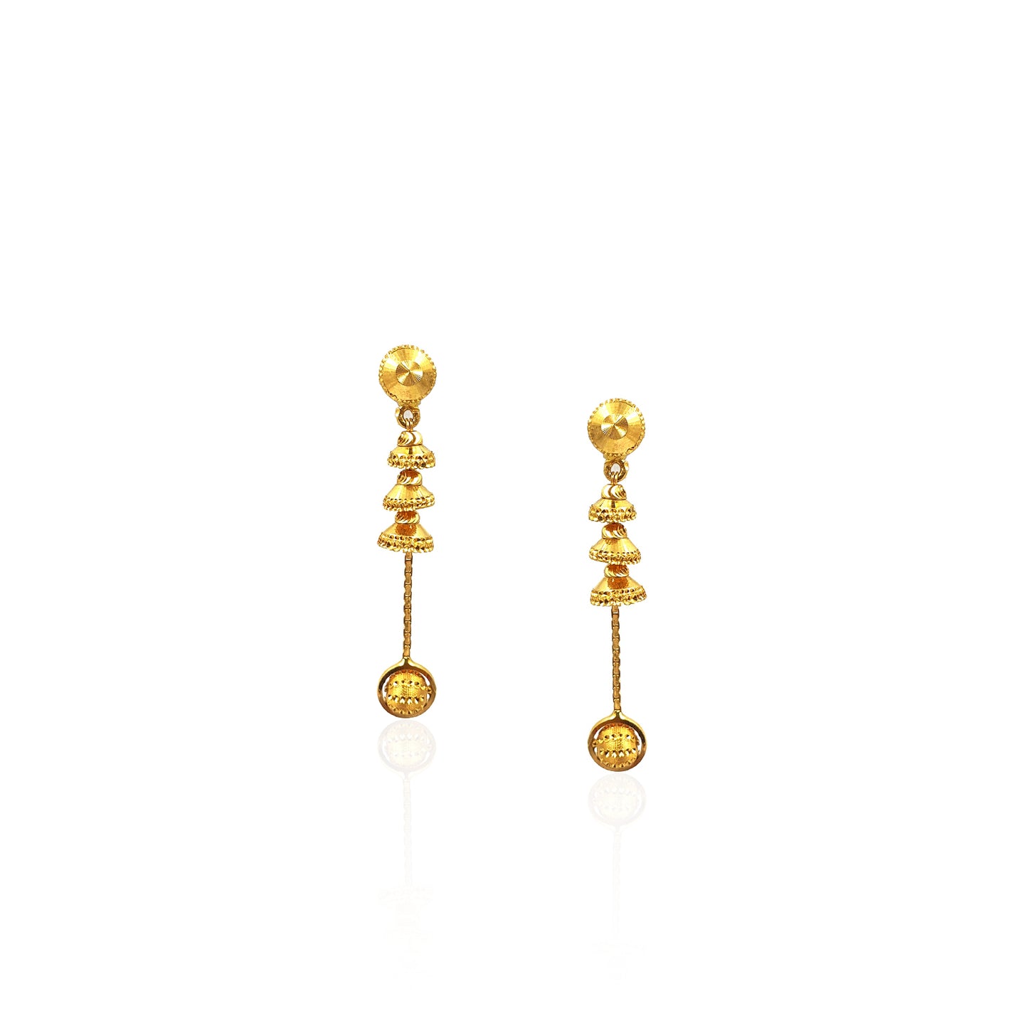 Aakriti Liner Drop Gold Earring