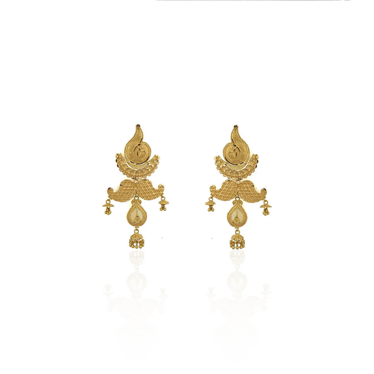 Aarya Pecock Curved Gold Earring
