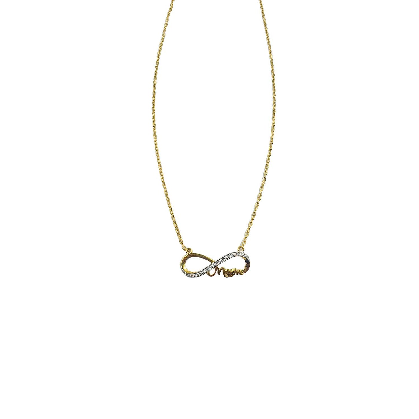 22K Gold Infinity Pendant Chain for Mom