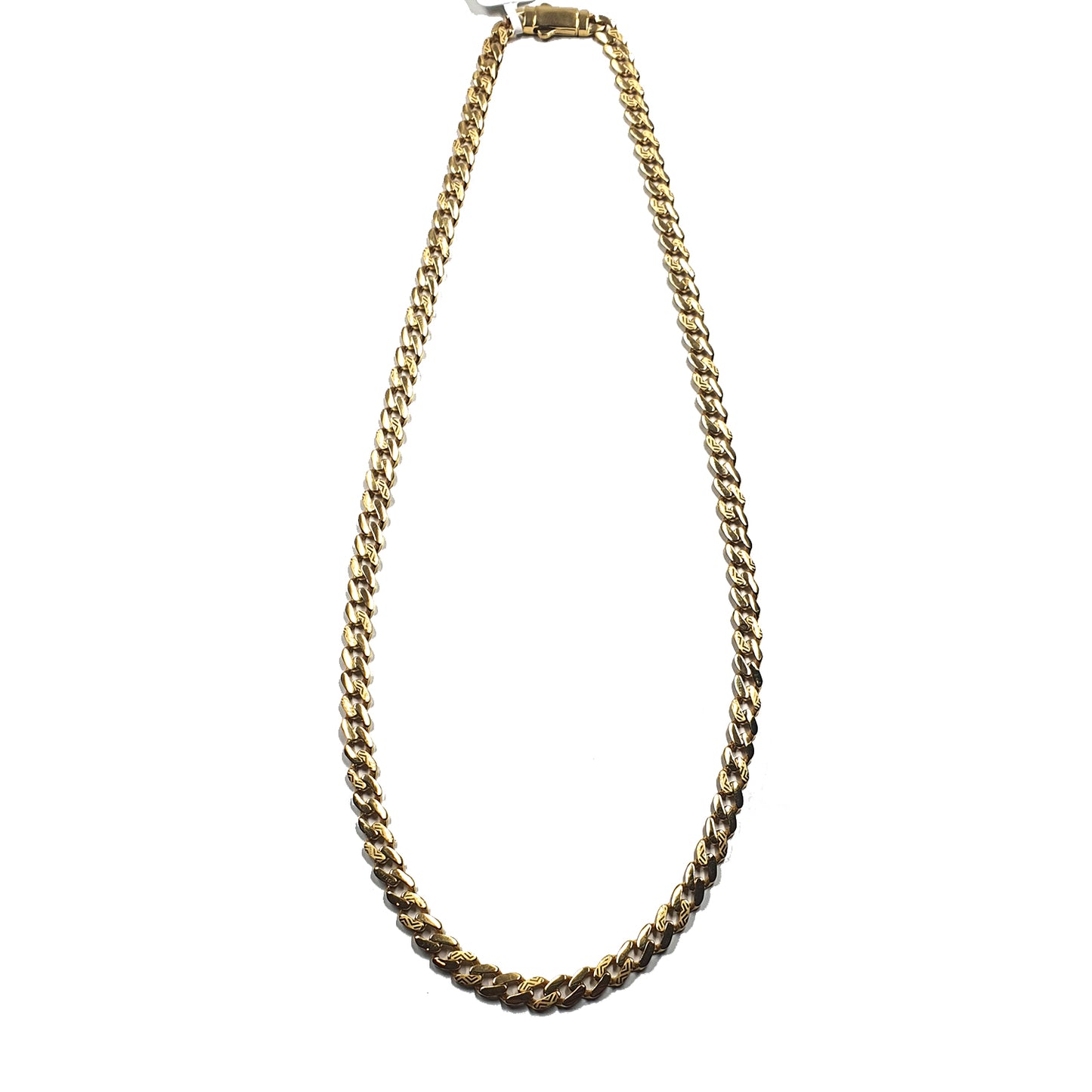 Gentlemen's Draft Men’s 22K Yellow Gold Chain – 19 inch, Sleek Cuban Link Design