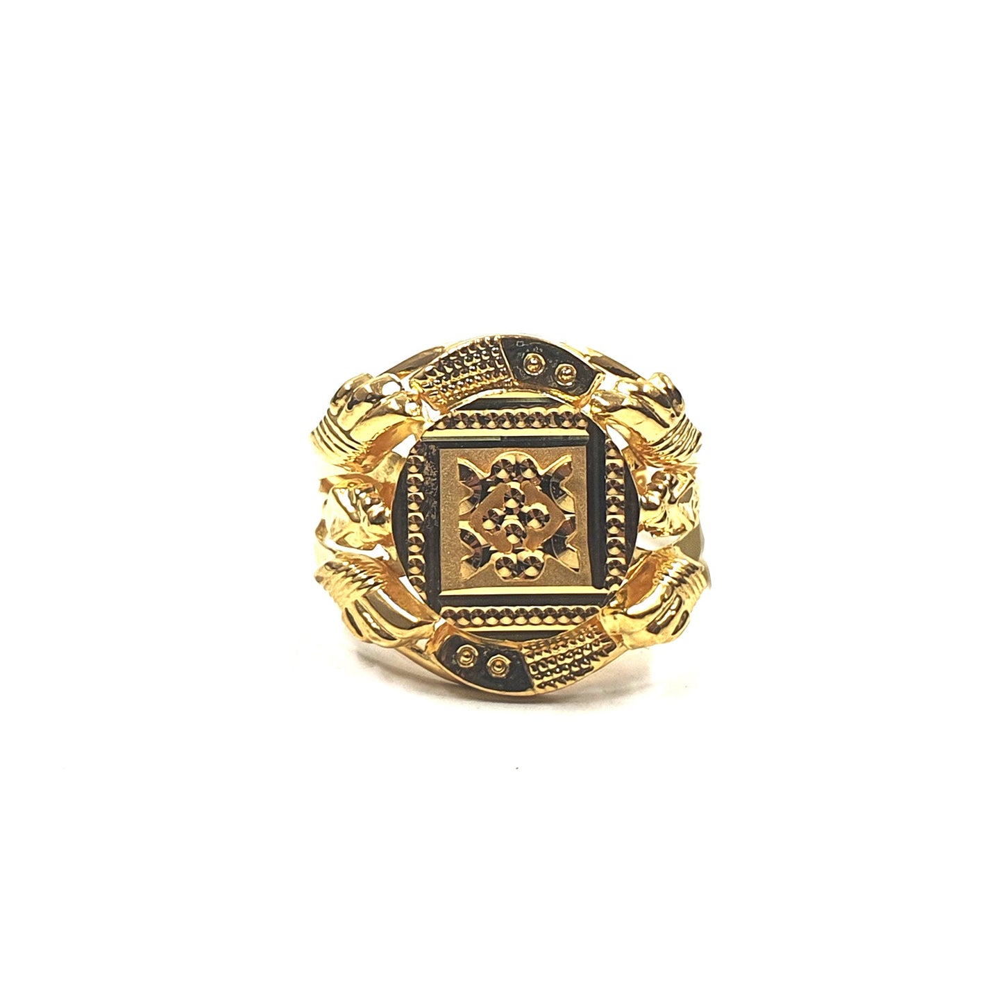 Elegant Heavy Gold Men's Signet Ring