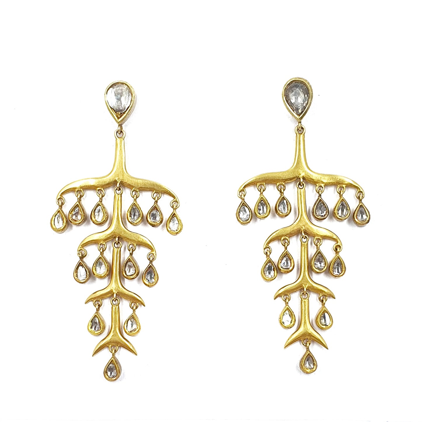 Cascade Polki Drop Earrings