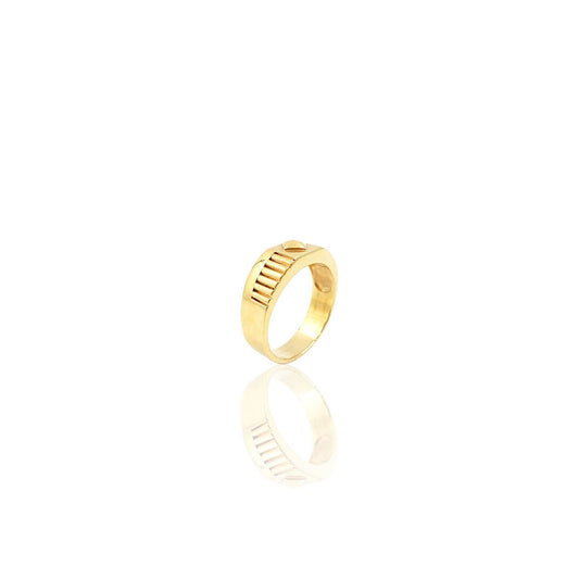 Gentlemen's Draft Adreanna Bolt Gold Band Ring