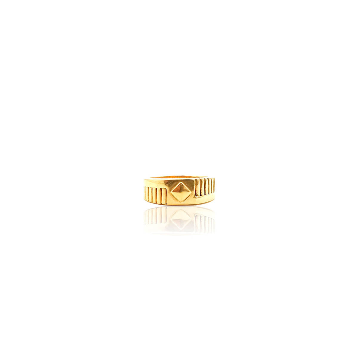 Gentlemen's Draft Adreanna Bolt Gold Band Ring