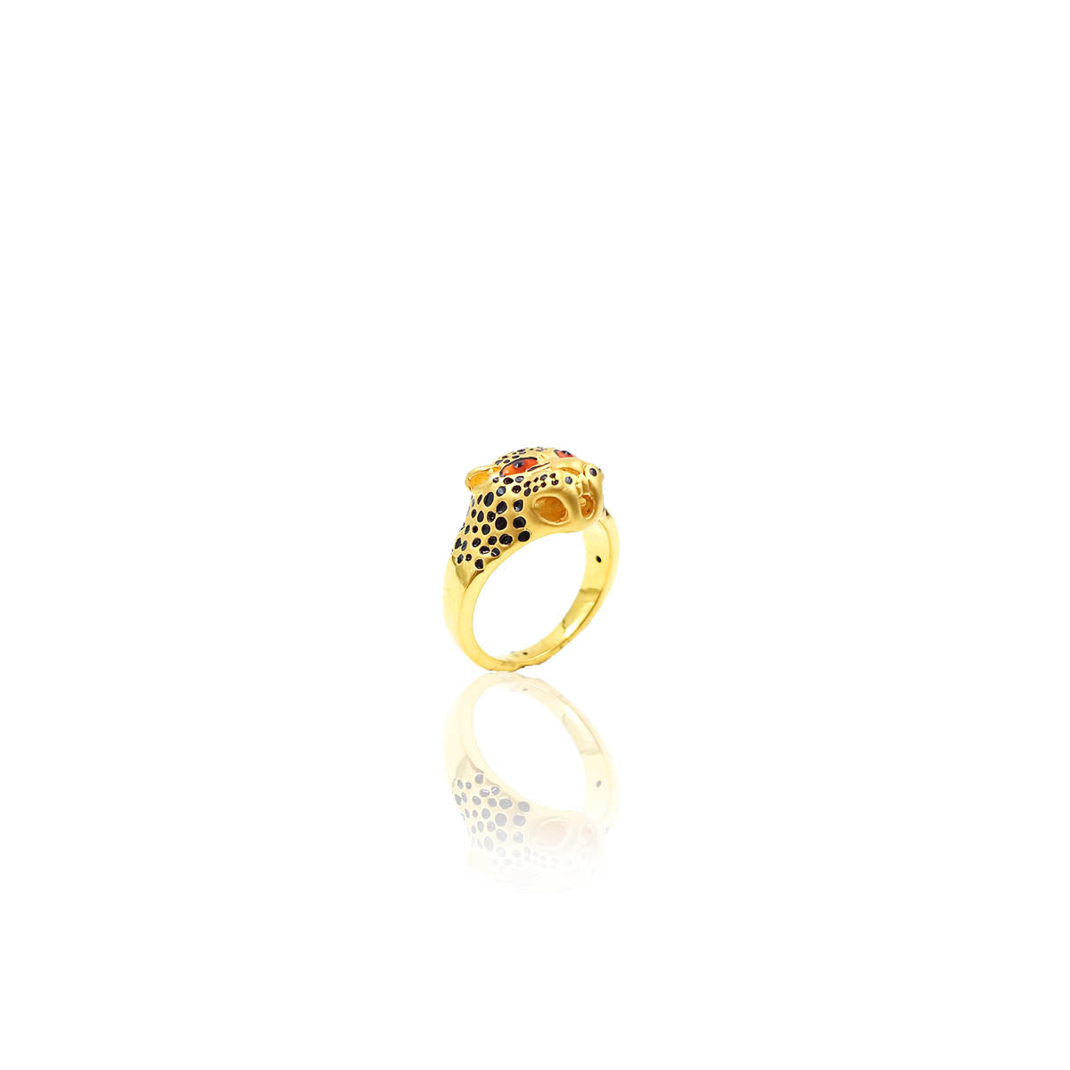 Gentlemen's Draft Avenell Mens Leopard Gold Ring