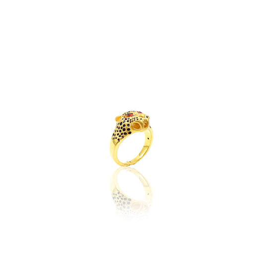 Gentlemen's Draft Avenell Mens Leopard Gold Ring