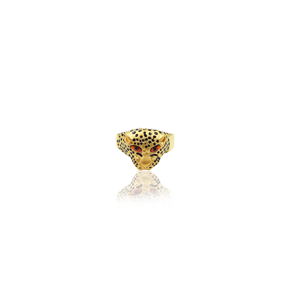 Gentlemen's Draft Avenell Mens Leopard Gold Ring