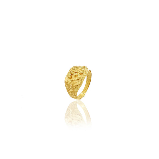 Gentlemen's Draft Avelaine Mens Om Gold Ring
