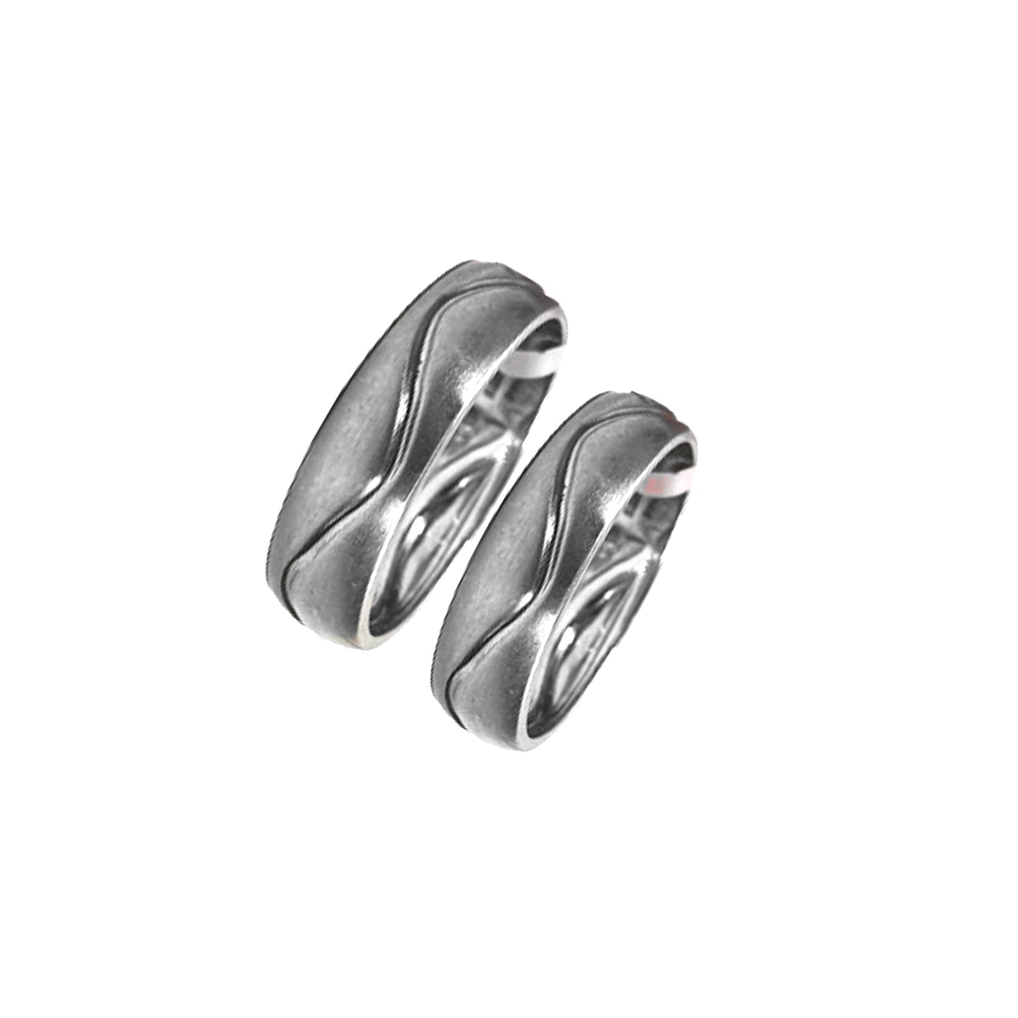 Eternal Love in Platinum - Matching Couple Wedding Bands
