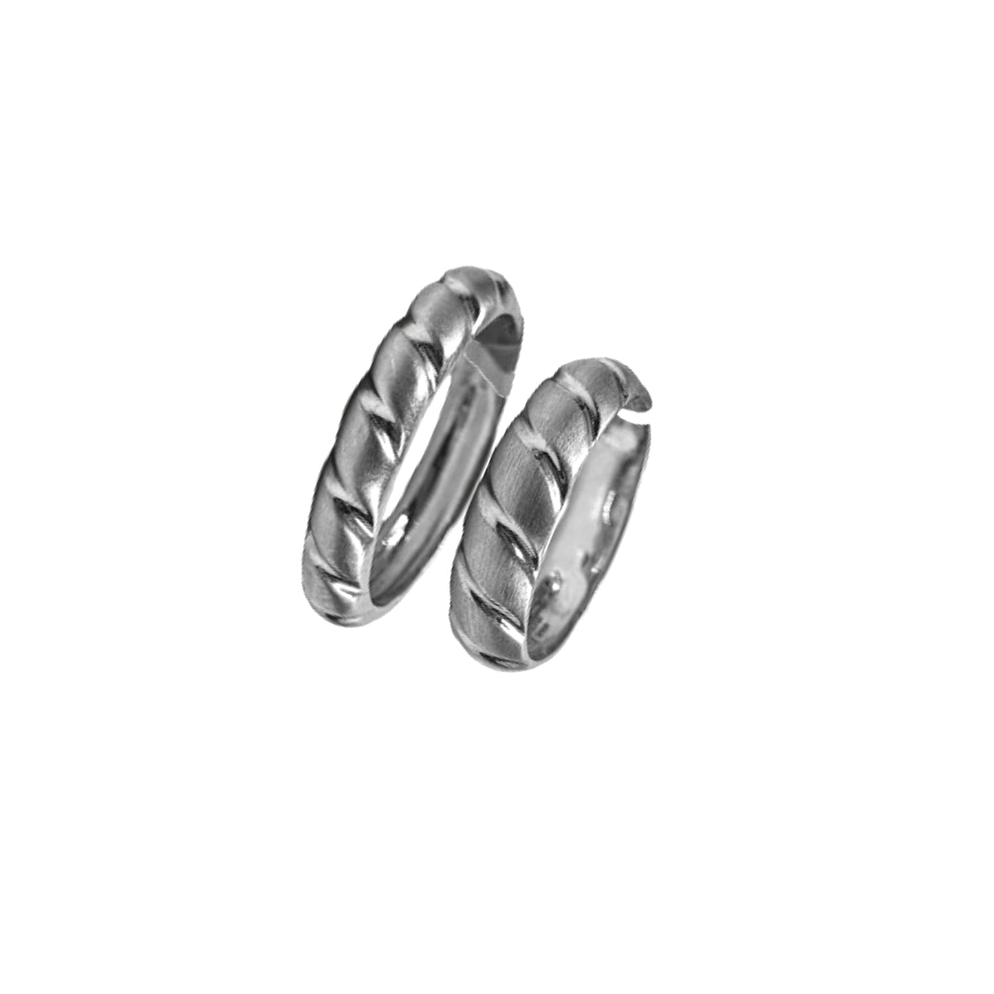 Twisted Platinum Couple Wedding Band