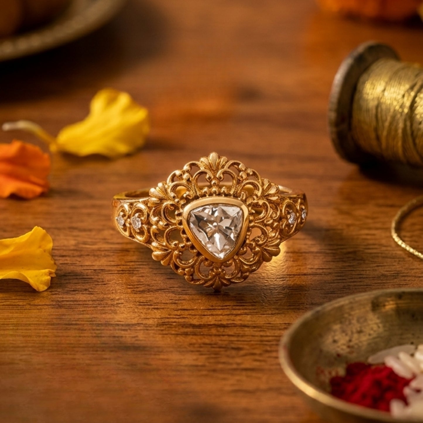 Maharani Filigree Heart Ring