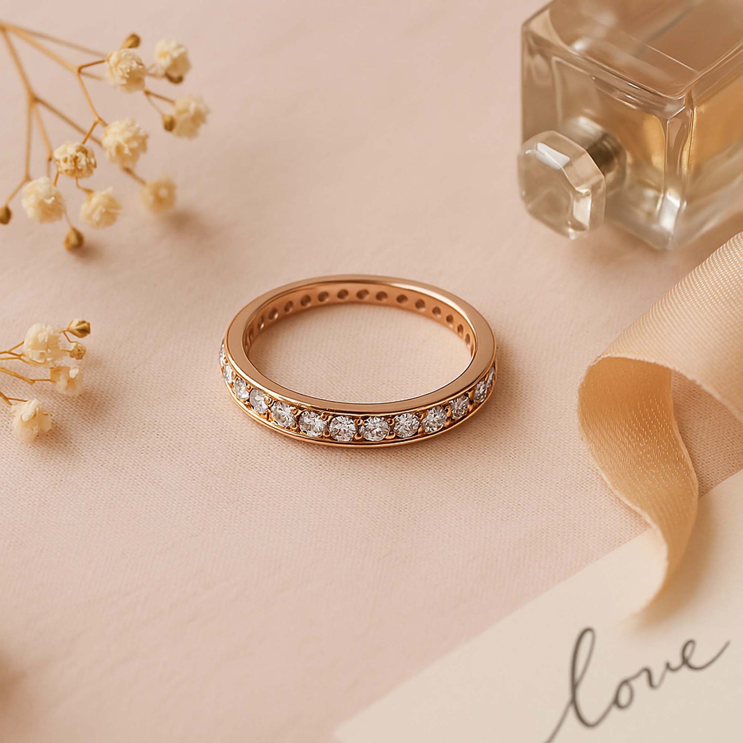 Classic Diamond Eternity Band in 18K Rose Gold