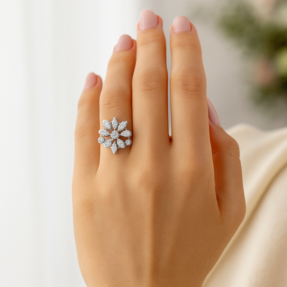 Venezia Sparkling Diamond Cocktail Ring