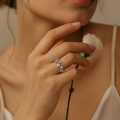 Elegance in Motion – Pear-Shaped Diamond Eternity Band