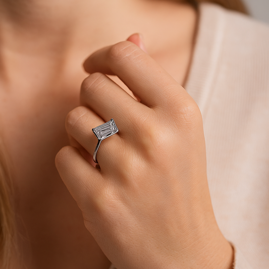Ravishing Radiance Emerald Solitaire Ring
