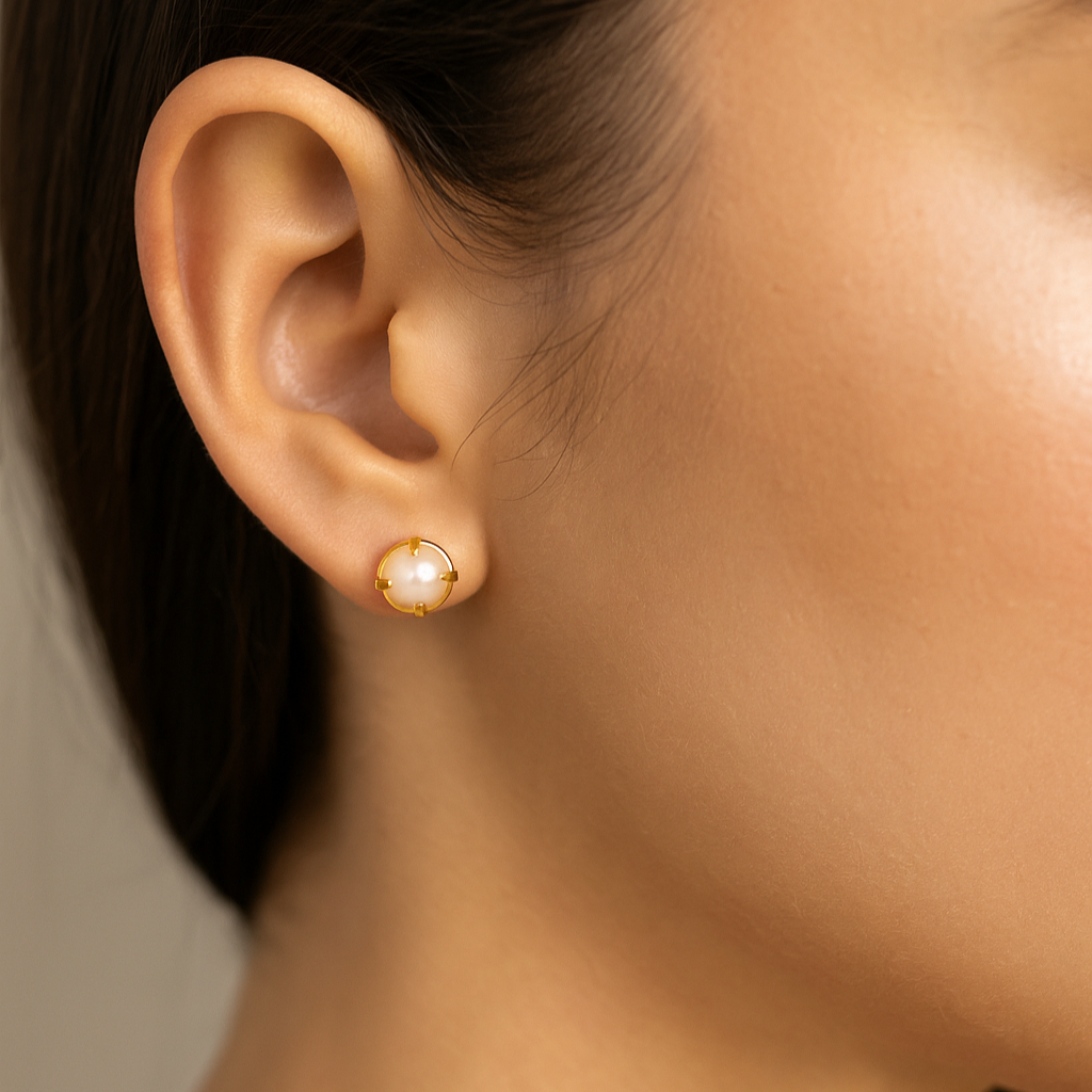 Elegant Pearl Stud Earrings