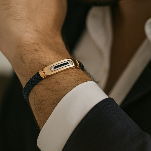 Gentlemen's Draft Premium Men’s Gold Accent Bracelet