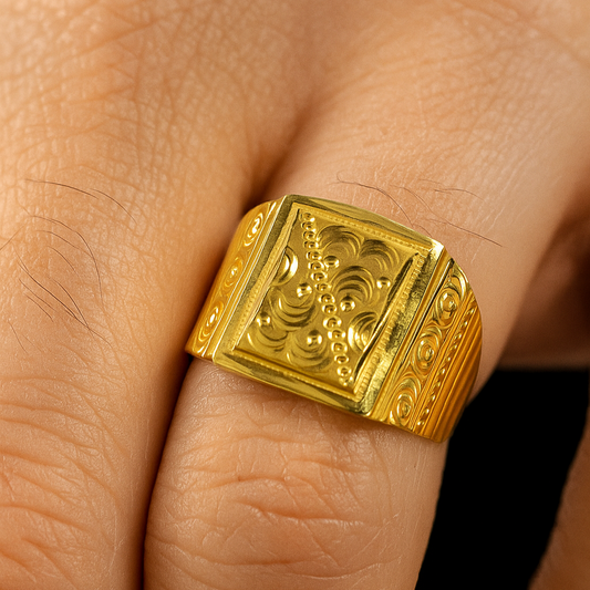 Gentlemen's Draft Classic Minimalist Gold Ring for Men