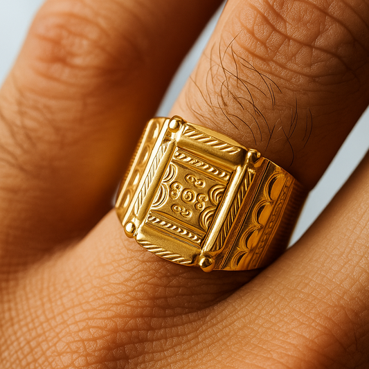 Gentlemen's Draft Minimalist Lightweight Gold Ring for Men