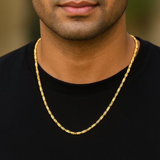 Gentlemen's Draft Classic 22K Yellow Gold Chain for Men
