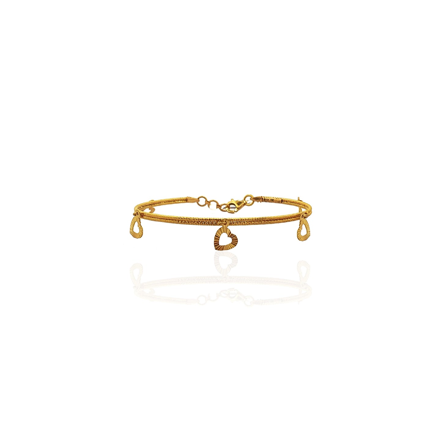 Abha Heart Drop Gold Bracelet