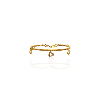 Abha Heart Drop Gold Bracelet