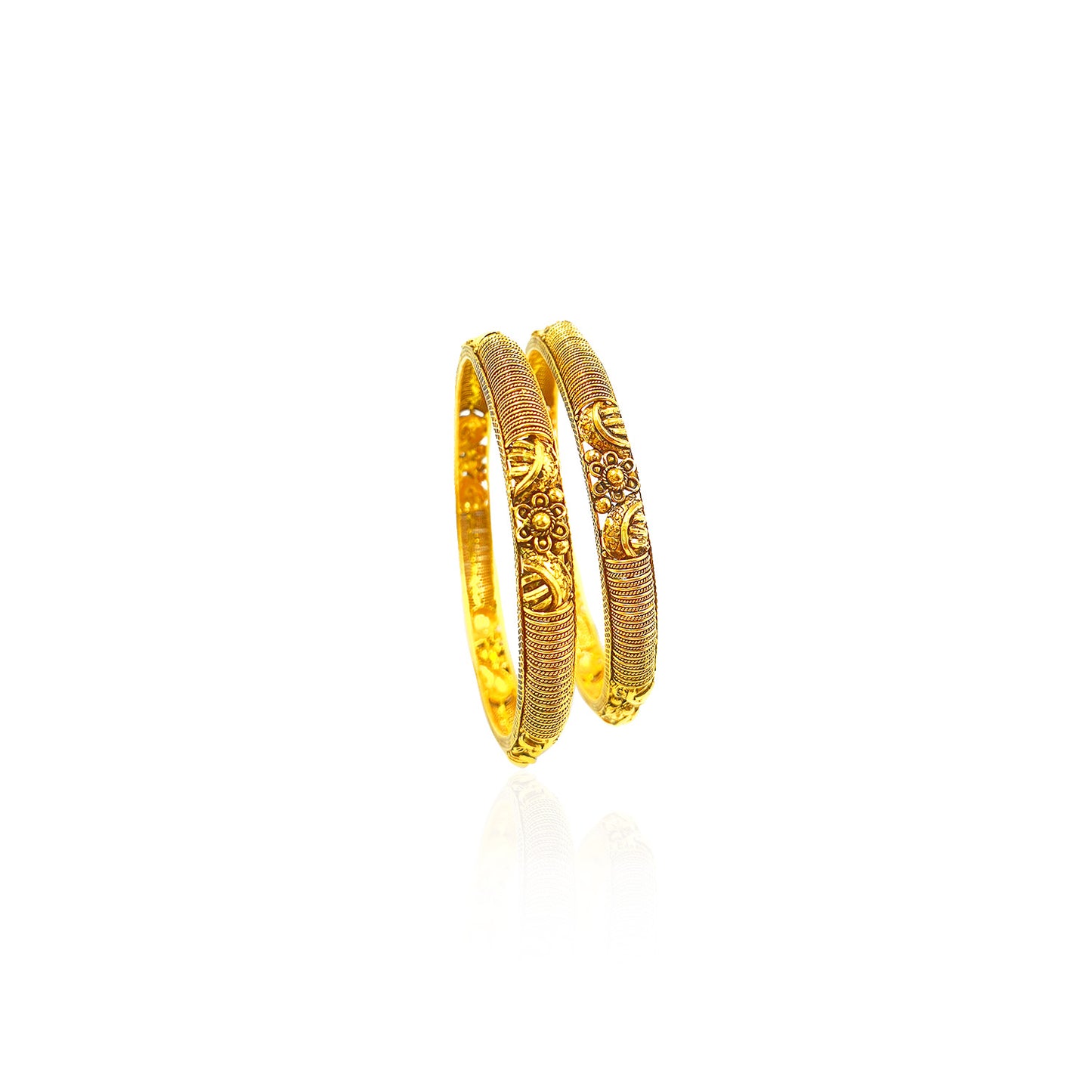 Creissant Antique Gold Bangles