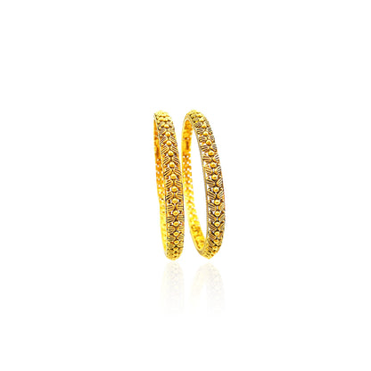 Crescent Antique Gold Bangles