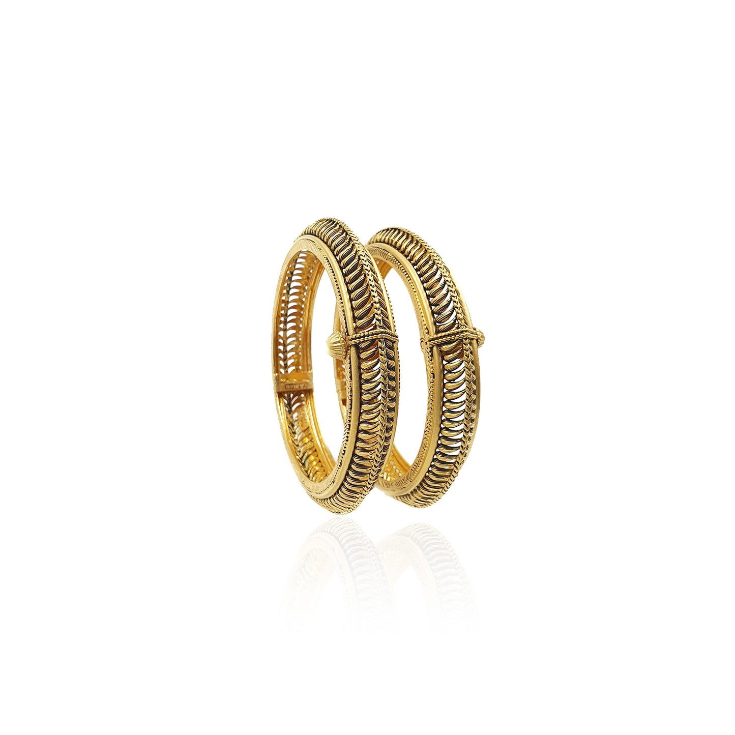 Courtenay Daily Wear Antique Gold Bangles