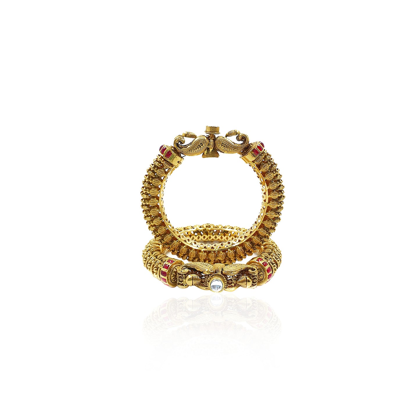 Corinne Antique Gold Bangles