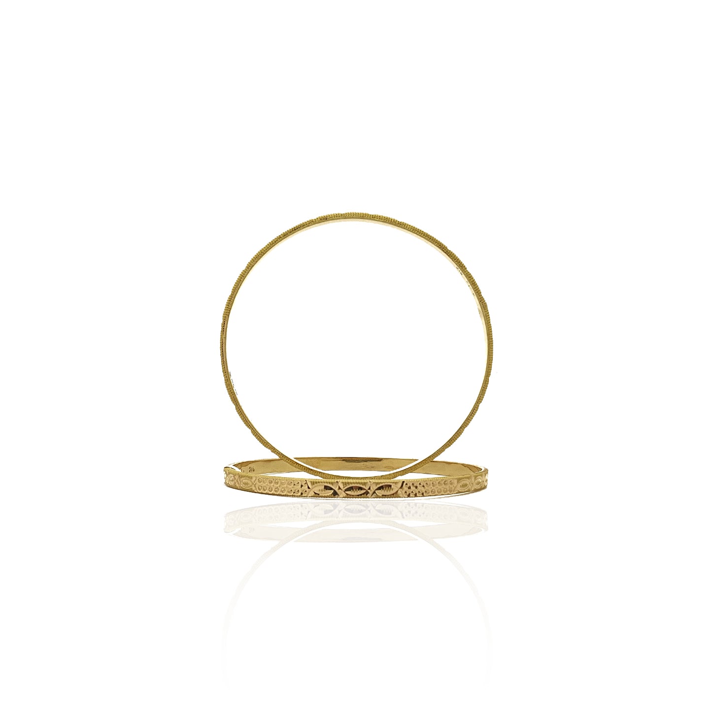 Charusila Thin Shape Gold Bangles