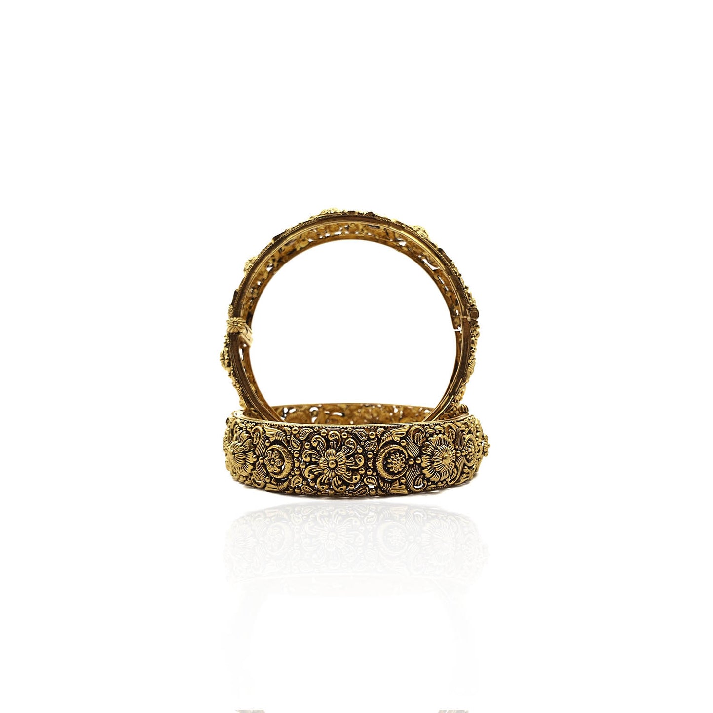 Dhruvika Gorgeous Antique Gold Bangles