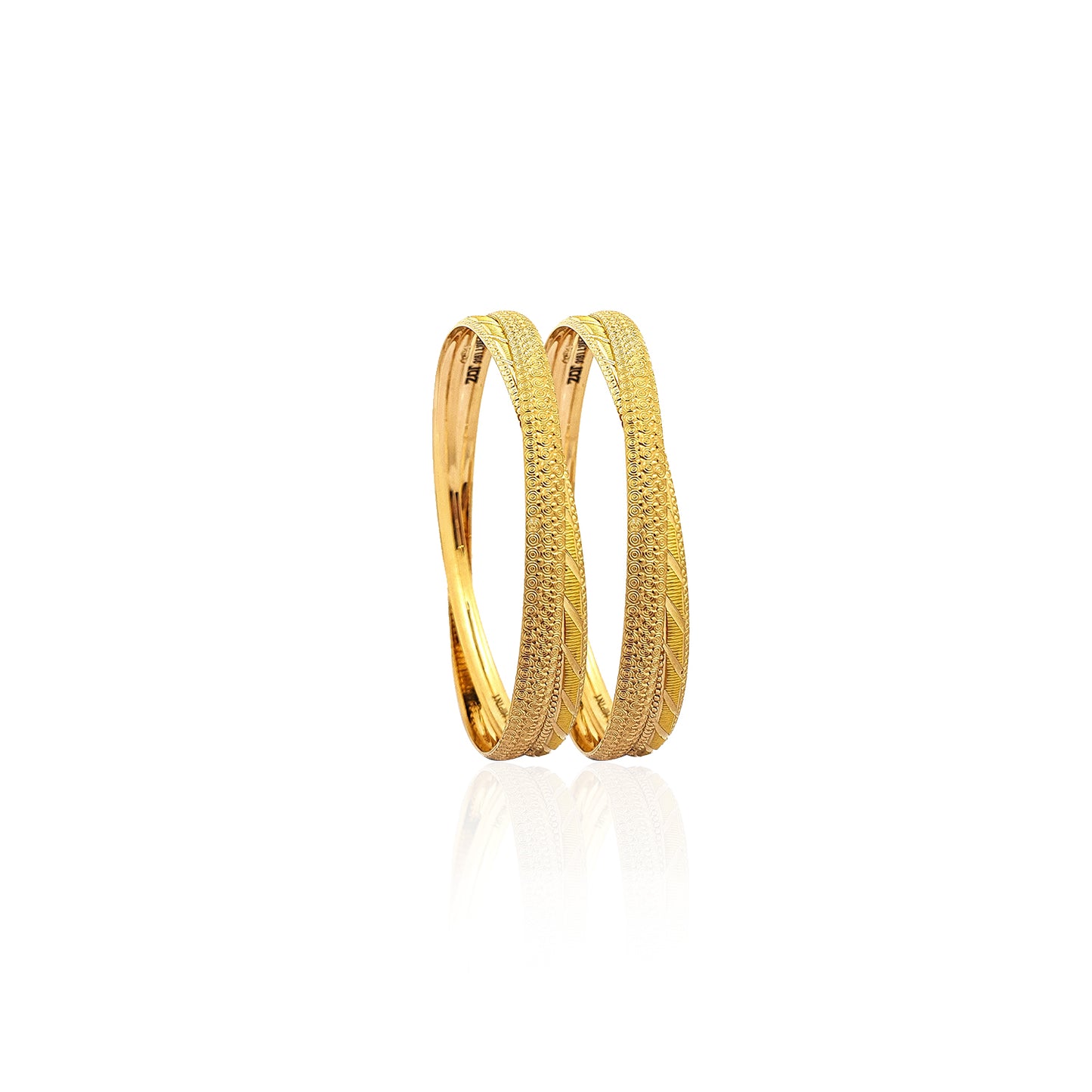 Aadrita Overlape Gold Bangles