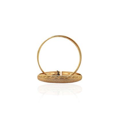 Aadrita Overlape Gold Bangles