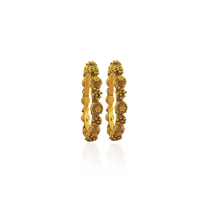 Aadita Gold Bells Bunches Gold Bangles