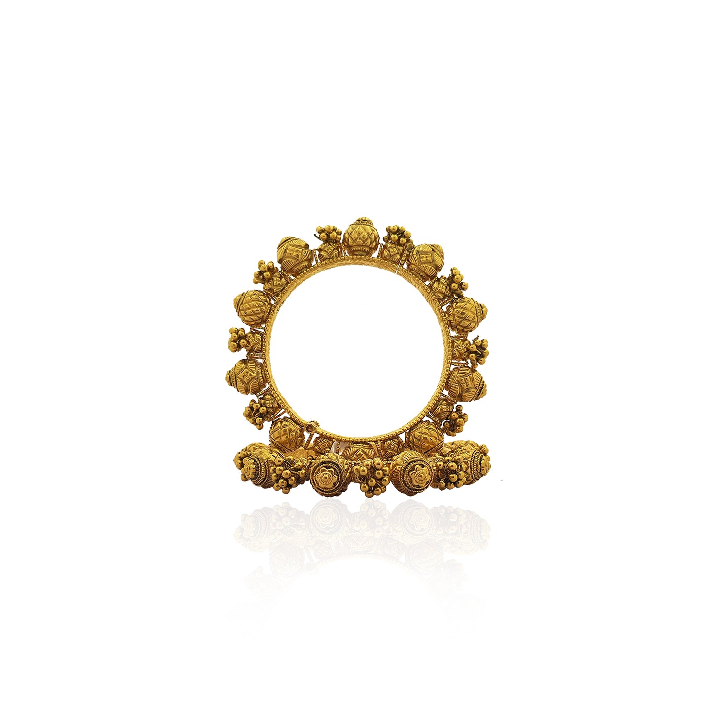 Aadita Gold Bells Bunches Gold Bangles