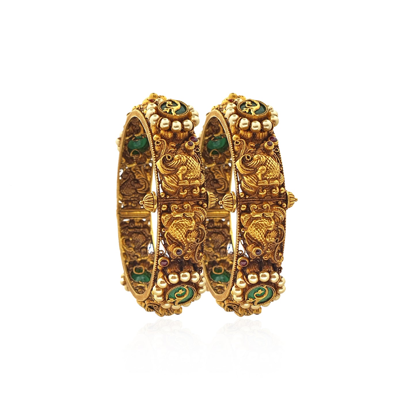 Akshara Antique Gold Bangles