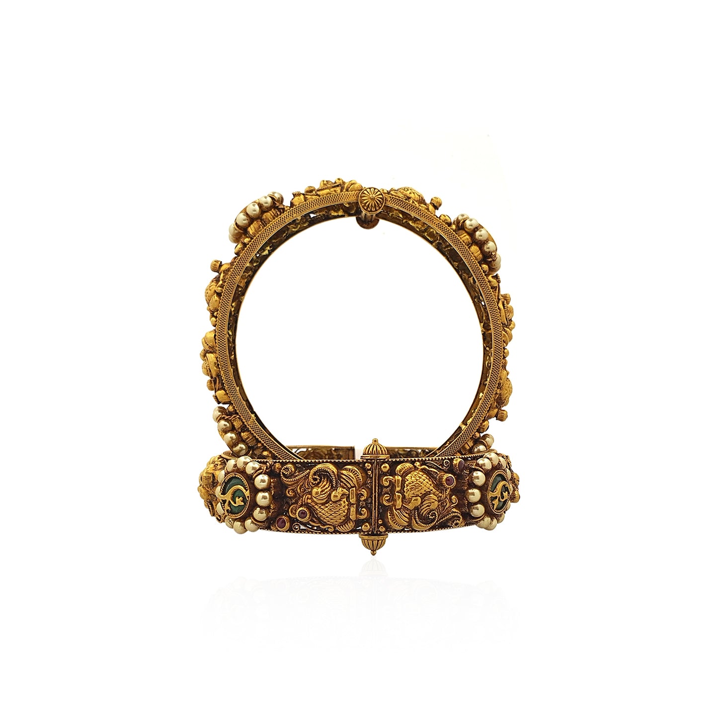 Akshara Antique Gold Bangles