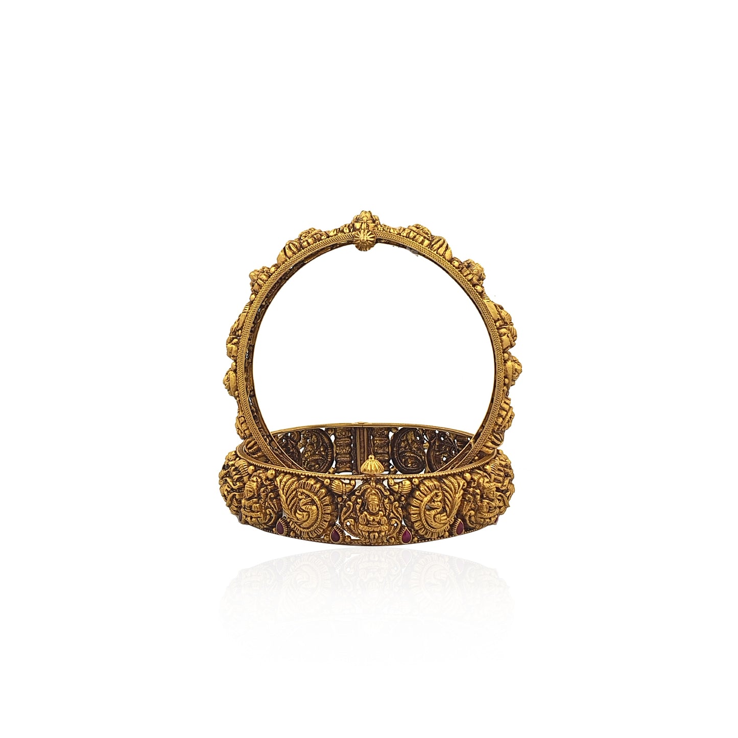 Aahna Temple Gold Bangles